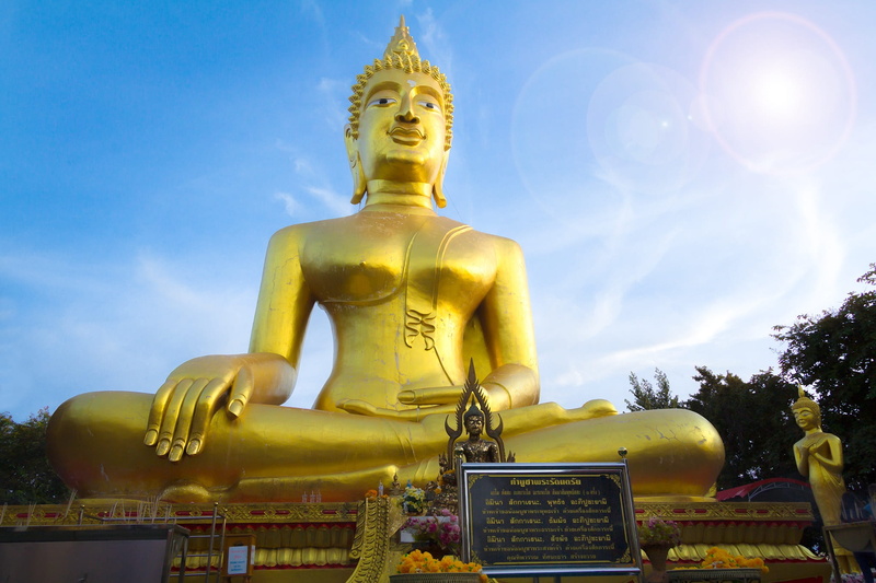 architecture, sculpture, place of worship, low angle view, art and craft, temple, belief, religion, human representation, representation, buddhism, gold colored