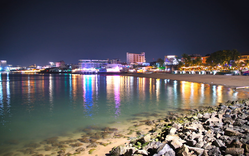 Cityscapes, night, no people, water, illuminated, sea, building exterior, building, city, architecture, urban skyline, office building exterior, landscape