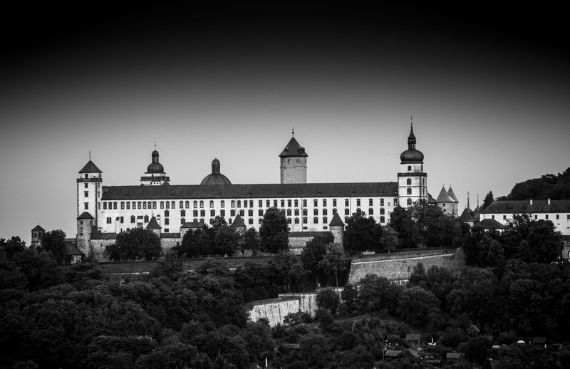 würzburg, historically, fortress, plant, nostalgic, blackandwhite, travel destinations, photo, tree, monument, landmark, tower, travel, religion, no people