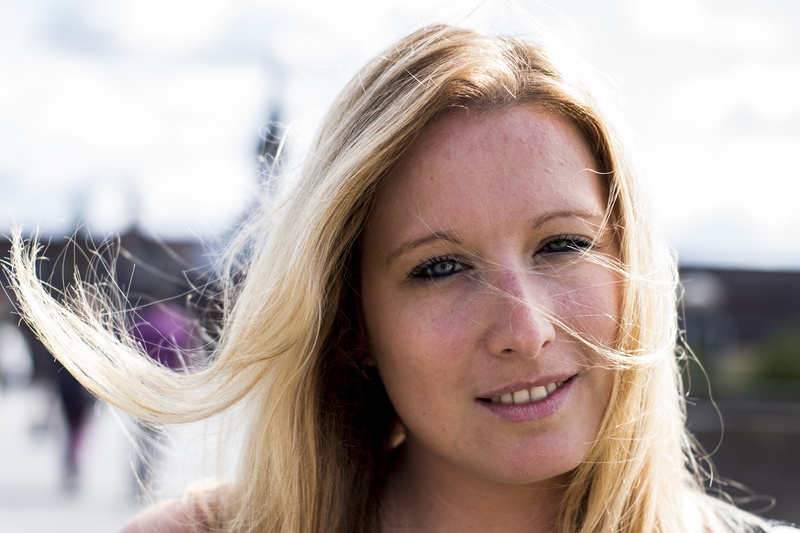 looking at camera, model, blonde, hair, young women, teenager, face, girl, portrait, women, smile, 5K, pretty, headshot, human hair, lifestyle, one person