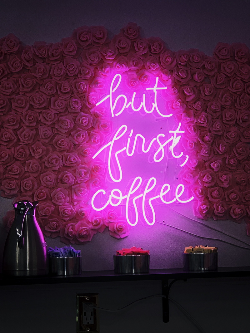 sign, first, western script, illuminated, neon, pattern, text, glowing, indoors, no people, capital letter, lighting equipment, architecture, electricity