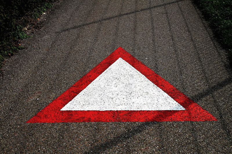 asphalt, guidance, sidewalk, sign, road, city, street sign, attention give priority to, 4K, note, traffic sign, direction, transportation, cyclists, symbol