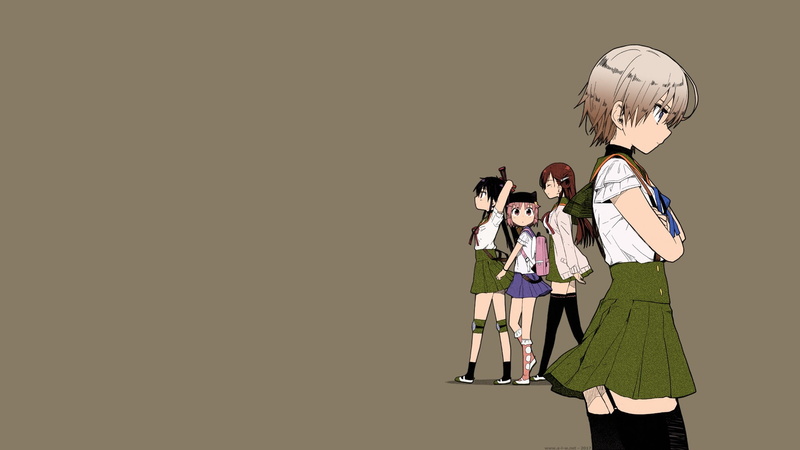 Wakasa Yuuri, emotion, Chiba Sadoru, childhood, child, girls, anime, brunette, studio shot, school uniform, offspring, 1080P, sister, togetherness, short skirt