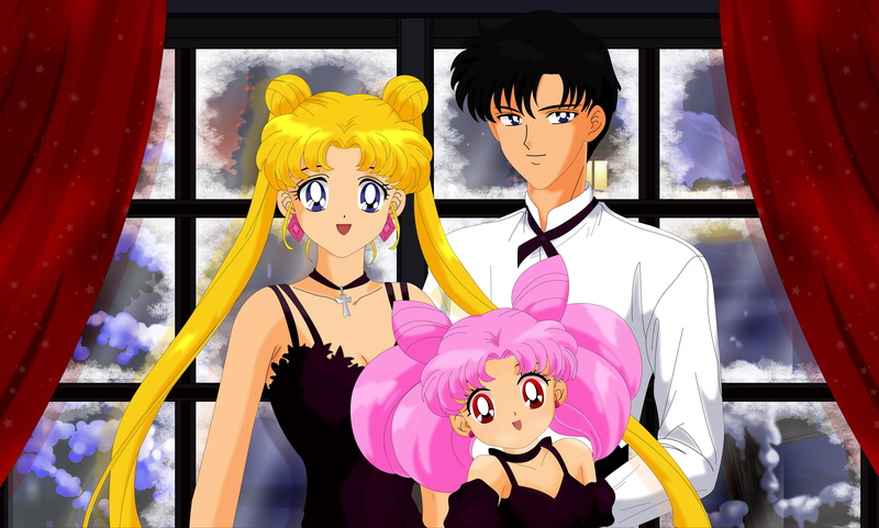 2K, twintails, choker, blue, blonde, chiba, red, sailor, christmas, mamoru, moon, hair, long, short, eyes, dress, black, pink, chibiusa