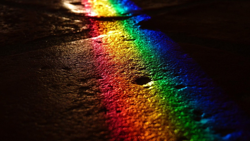textured, rainbow, multi colored, city, pattern, close-up, vibrant color, painting, no people, light, concrete, light - natural phenomenon, creativity