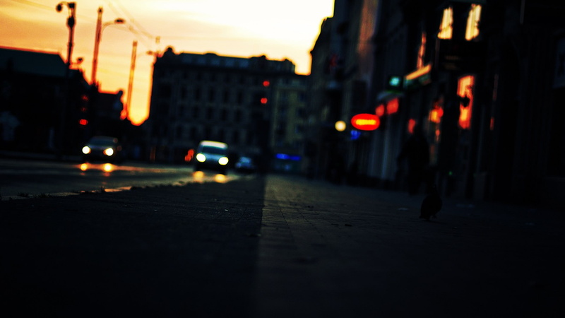 gray, street, hd, 1080P, macro, sidewalk, blur, concrete, cityscape, road