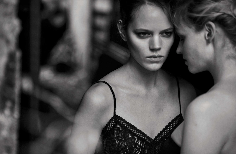 women, looking, contemplation, hairstyle, Freja Beha Erichsen, Lara Stone, beauty, young adult, real people, lifestyles, young women, fashion, portrait