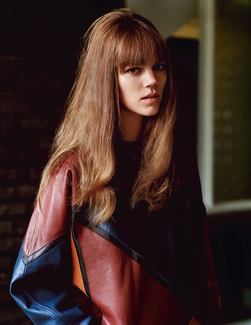 1080P, women, model, women indoors, brunette, Danish, Freja Beha Erichsen, long hair
