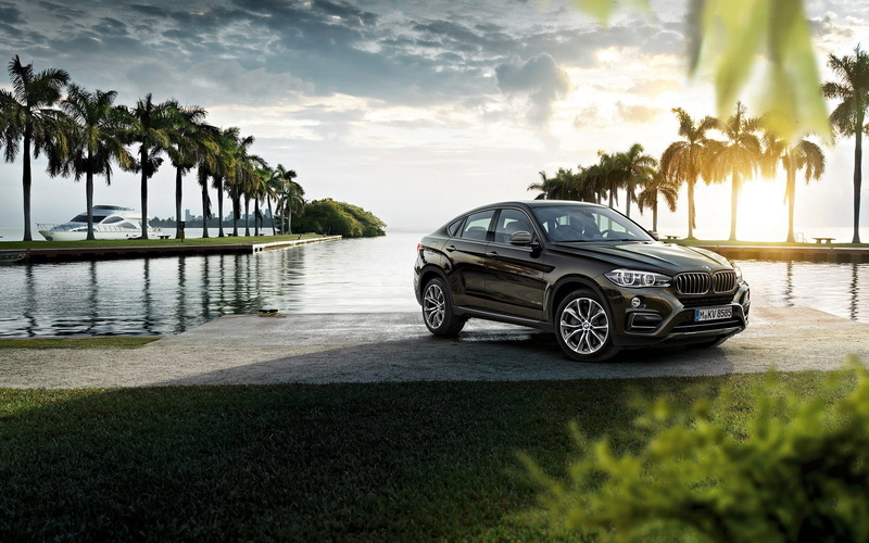 sedan, 1080P, ordering, Beha, black, BMW, palm trees, yacht, Boomer