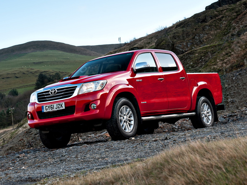 Pickup, Picup, England, Japan?Toyota, Auto, Japan, Hilux, UK-Spec, 1080P, Double Cab, The English version, Nature, Toyota, UK, Red, Car, Mountains