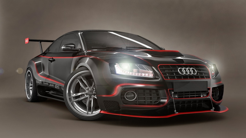 Tuning, Cars, 1080P, Black, Audi
