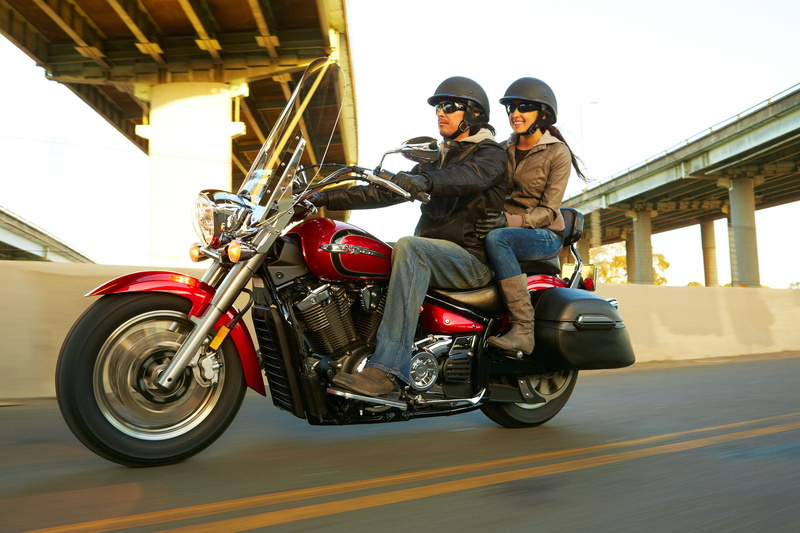 transportation, tourer, day, real people, 1300, helmet, adult, lifestyles, biker, outdoors, men, ride, crash helmet, leisure activity, v star, yamaha, riding