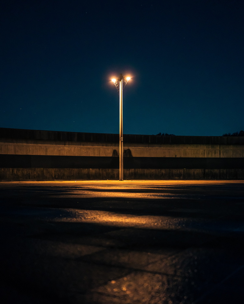 lamppost, lantern, 4K, light, sky, lighting, night