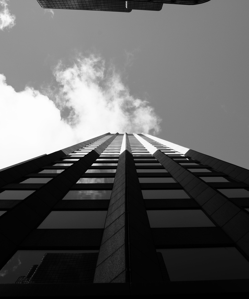 building, low angle view, smoke - physical structure, united states, skyscrapper, city, boston, diminishing perspective, building exterior, day, built structure