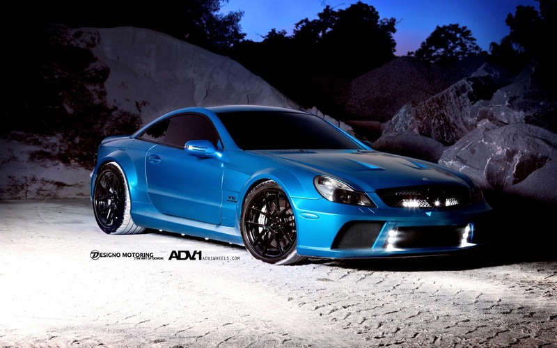 adv, mercedes, Mercedes Benz SL, wheels, sl, coupe, blue, 1080P, amg, Mercedes Benz SL AMG