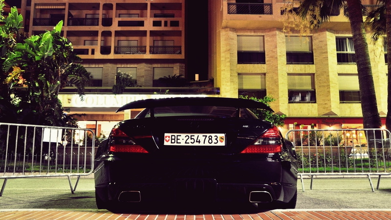 mercedesbenz, black, 1080P, mercedes, art, amg, benz, hd, cars, Streets, sl