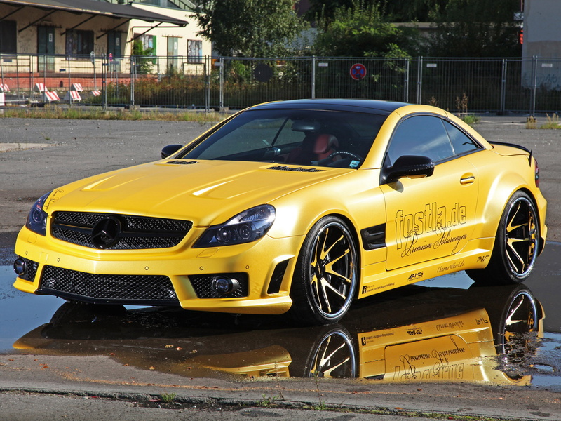 amg, fostla, 1080P, lquid, supercar, 2012, supercars, benz, tuning, r230, mercedes, gold