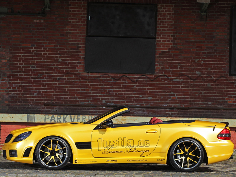 2012, r230, mercedes, supercar, lquid, tuning, gold, fostla, amg, 1080P, supercars, benz