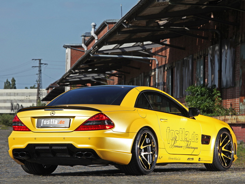 mercedes, 2012, lquid, r230, 1080P, supercar, tuning, gold, amg, benz, fostla, supercars