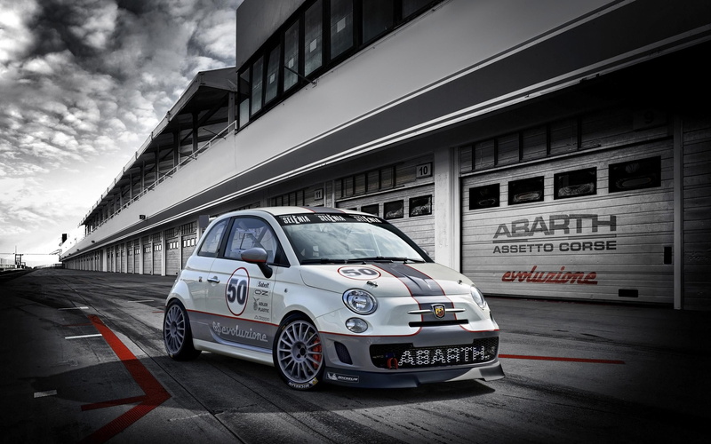 2014, 2K, assetto, cars, corse, abarth, other cars, white, fiat