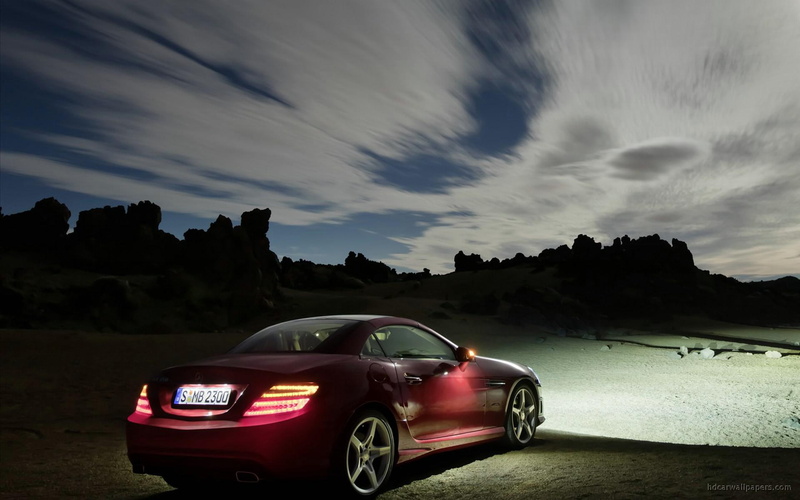 mercedes benz, sports, car, roadster, 1080P, cars, red, mercedes, coupe, benz, slk, 2012