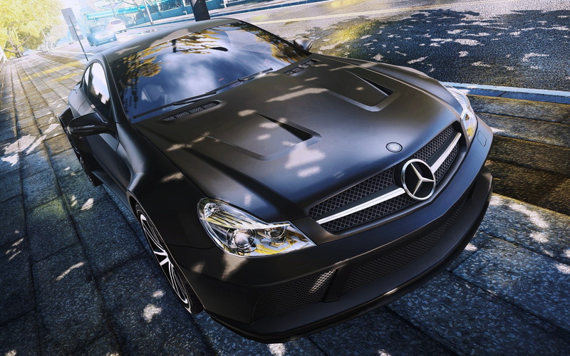 mercedes, sl65, series, 2K, amg, black, auto, cars