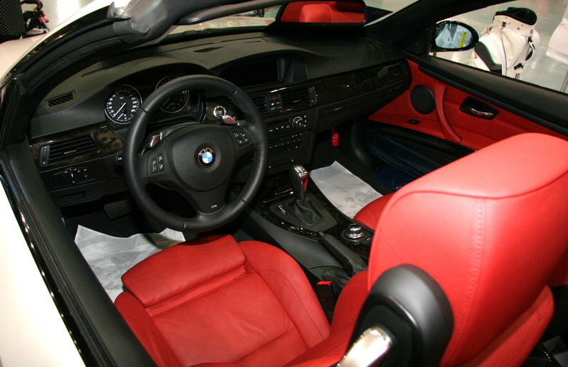 automobile industry, day, vehicle seat, vehicle part, red, vehicle, sport, motor vehicle, car, dashboard, car interior, close-up, vehicle interior, BMW
