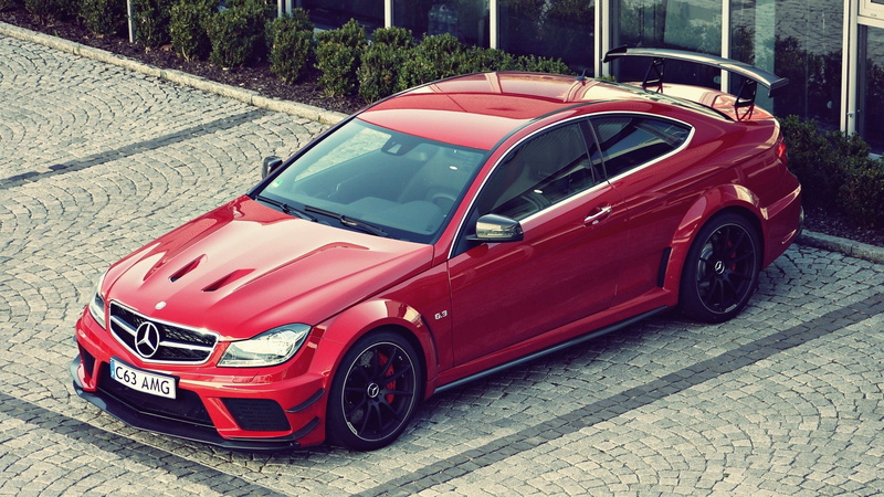 C63 AMG, 1080P, sports car, Mercedes-Benz