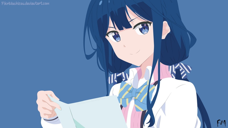 women, anime girls, clothing, portrait, Masamune-kun no Revenge, DeviantArt, Adagaki Aki, front view, character, young women, 1080P, headshot, colored background