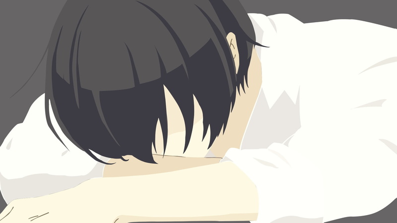 sky, art and craft, no people, minimalism, day, clear sky, outdoors, flying, low angle view, pattern, Tanaka, Tanaka-kun wa Itsumo Kedaruge, 1080P, animal themes