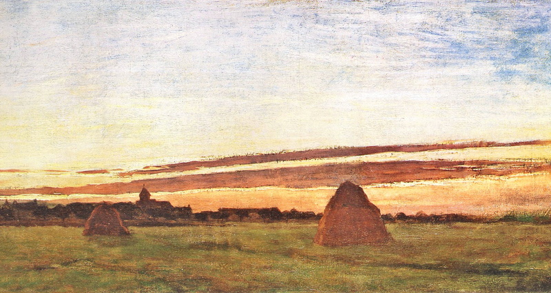 1080P, Claude Monet, Haystacks at Chailly at Sunrise, picture, landscape