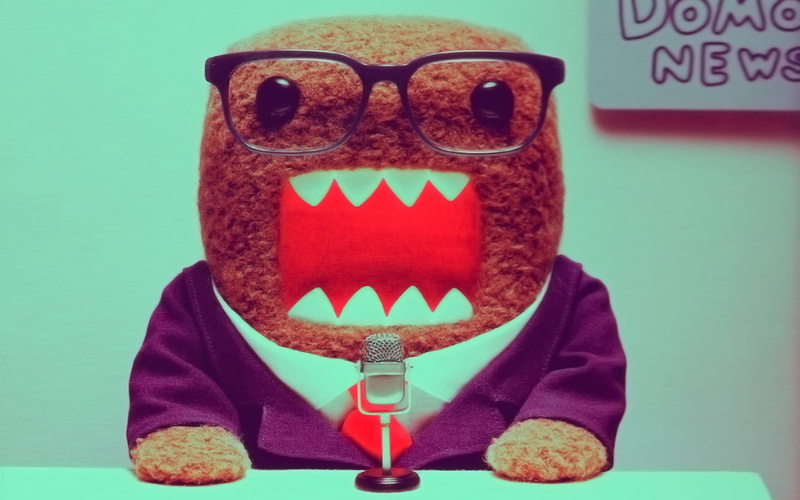 toy, brown, celebration, anthropomorphic, one person, anthropomorphic face, indoors, front view, studio shot, 720P, cake, colored background, Domo, creativity