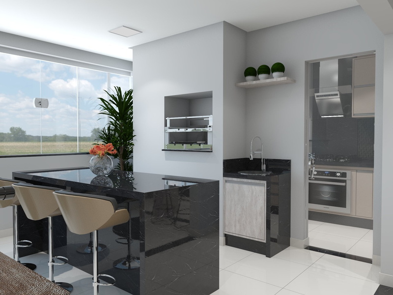 wall, refrigerator, 1080P, wealth, furniture, seat, gray, near, white color, oven, indoors, home interior, domestic kitchen, kitchen counter, cabinet