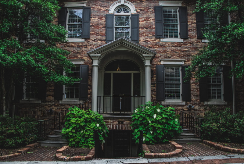 growth, black, residential district, architecture And Buildings, house, day, no people, door, nature, 5K, building Exterior, bricks, story, old, outdoors
