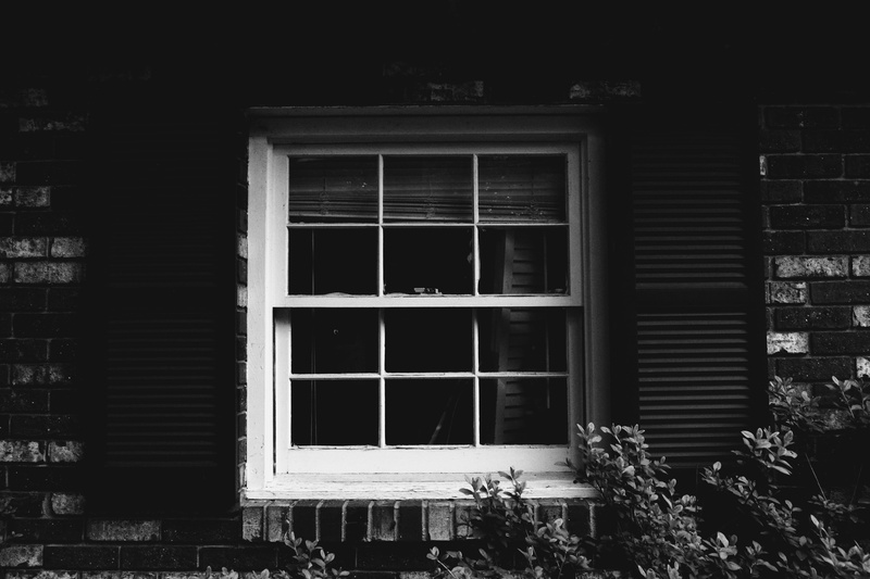 no people, frame, glass - material, white, windowpane, day, abandoned, exterior, residential district, brick wall, window, wood, architecture, open, transparent
