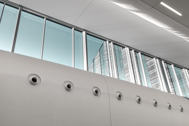 no people, windows, modern, framed, mode of transportation, low angle view, building, metal, steel, leipzig university, alloy, office, day, structure, staircase