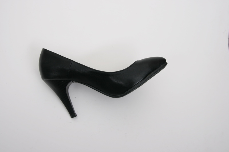 high heels, single object, black, arts culture and entertainment, leather, white background, side view, toe, shoe, close-up, womens, 4K, black color, cut out