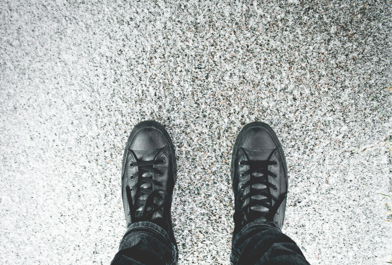 men, jeans, personal perspective, real people, standing, 4K, human limb, feet, outdoors, one person, unrecognizable person, wide angle, shoes, leather
