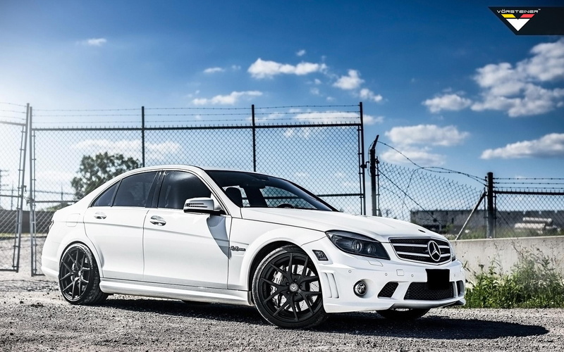 benz, 2014, c, sedan, mercedes, white, amg, mercedes benz, 1080P, vorsteiner, cars
