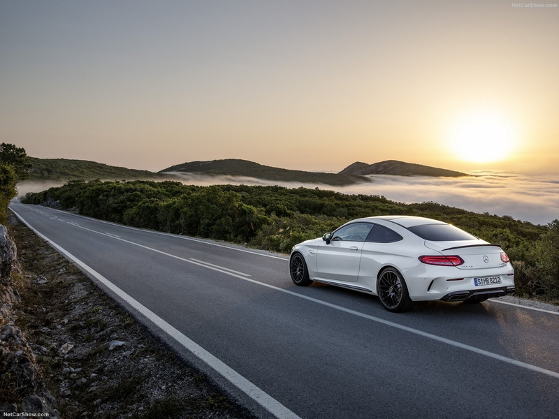 mode of transportation, motion, no people, land, sunset, transportation, environment, mountain, copy space, motor vehicle, c63-s, nature, car, 720P, road