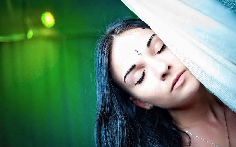 1080P, faces, eyes, closed, fedor, shmidt, women, hair, black