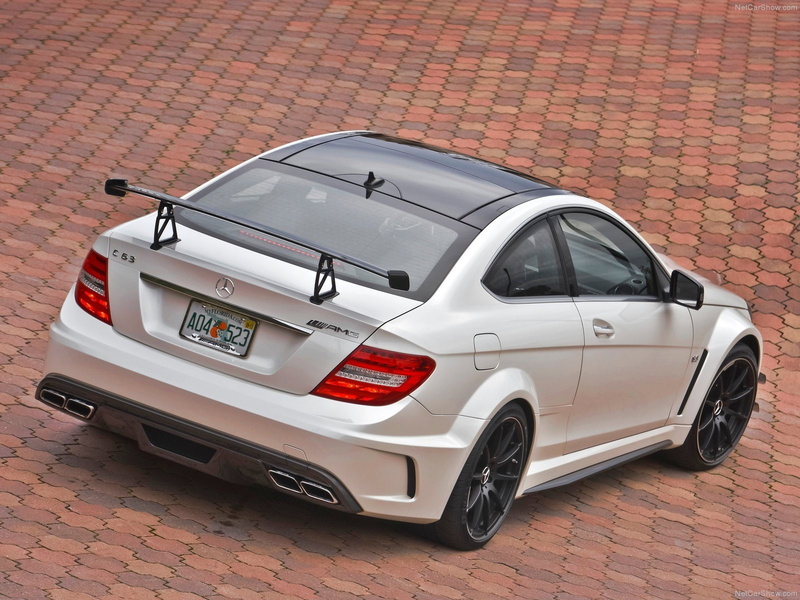 2012, brick wall, black, street, cars, mercedes-benz, sports car, travel, clean, brick, c63, modern, land vehicle, amg, white color, motion, series, speed