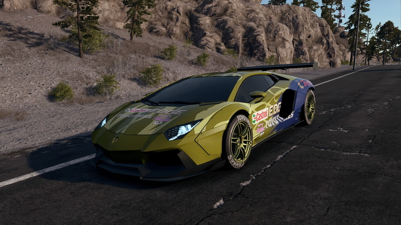 need for speed payback, car, Castrol livery, 1080P, yellow, Lamborghini Aventador LP700-4