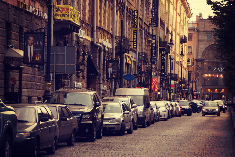 Russia, road, city Life, in a row, alley, urban Scene, sedan, residential district, cityscape, building, town, 5K, city Street, traffic, narrow, architecture