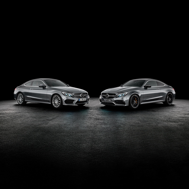 Mercedes, Coupe, C205, Mercedes-Benz, C-Class, 4K, black background