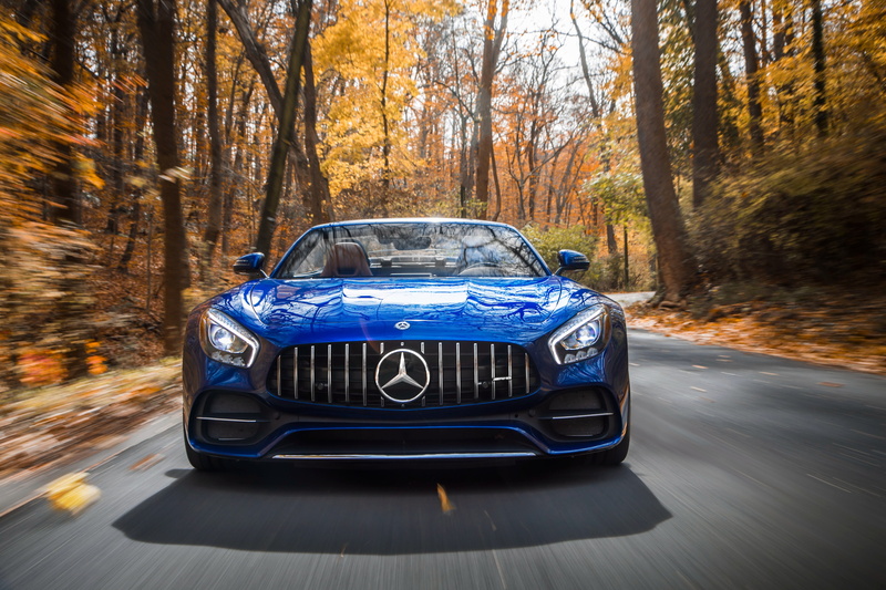 benz, photography, Mercedes-AMG GT C Roadster, 2018, car, time, mercedes, 4K, 4K, blue, Sports car, sports, lapse