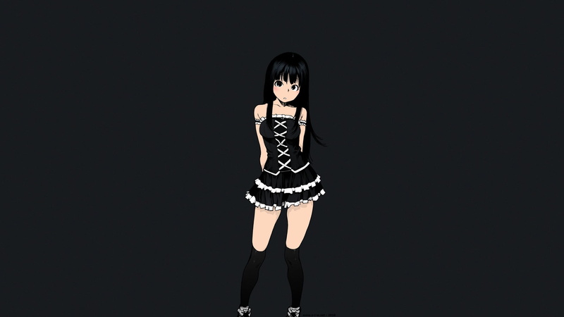 hairstyle, young adult, beauty, front view, Sakurai Gamon, brown eyes, anime girls, women, anime, black color, fashion, maid outfit, short skirt, portrait