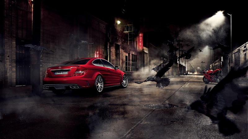 black, x, benz, cars, mercedes, smoke, dark, series, mercedesbenz, hd, c, art, 1080P