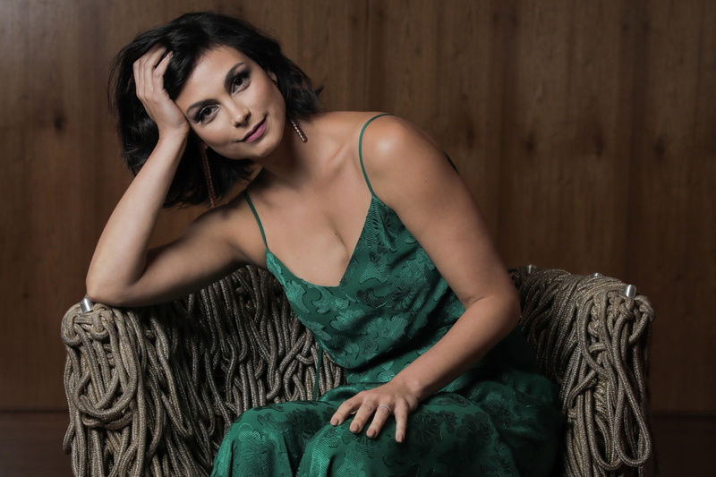 Actress, Green Dress, Morena Baccarin, Actresses, 1080P, Brunette