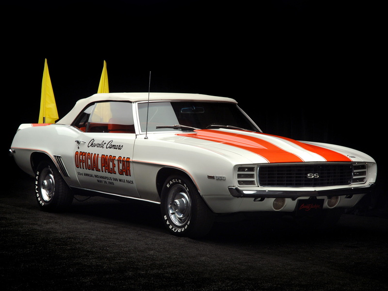 racing, rs ss, 1080P, s s, classic, 500, muscle, car, chevrolet, camaro, indy, pace, race, 1969, convertible, 350